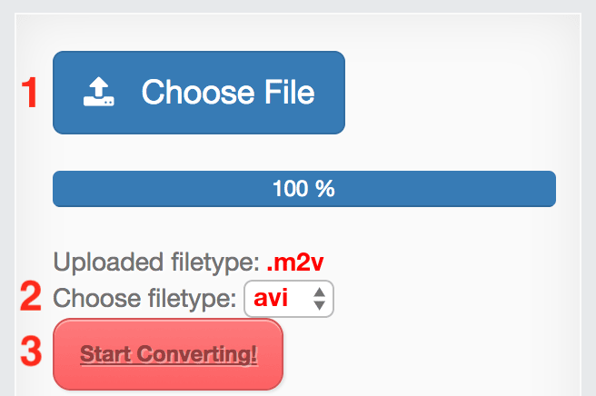 How to convert M2V files online to AVI